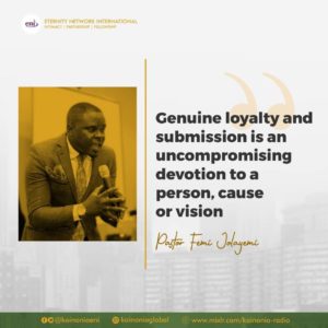 The Lifting Power of Genuine Loyalty and Submission Koinonia