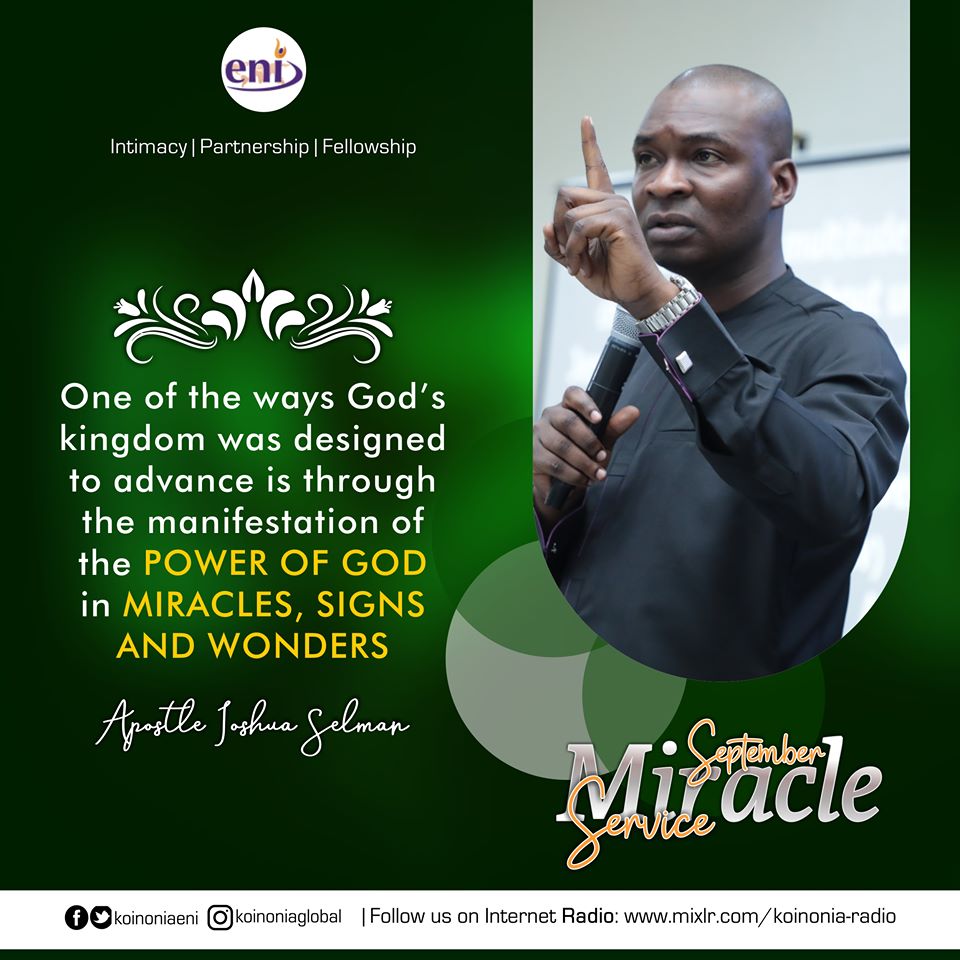 September 2019 Miracle Service Koinonia with Apostle Joshua Selman Nimmak