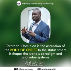 Territorial Dominion Koinonia with Apostle Joshua Selman Nimmak
