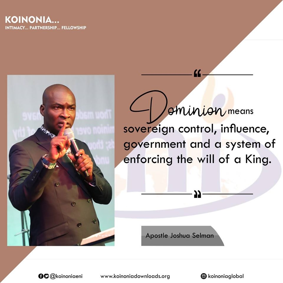 First Koinonia Message For 2020 || Dominion with Apostle Joshua Selman Nimmak