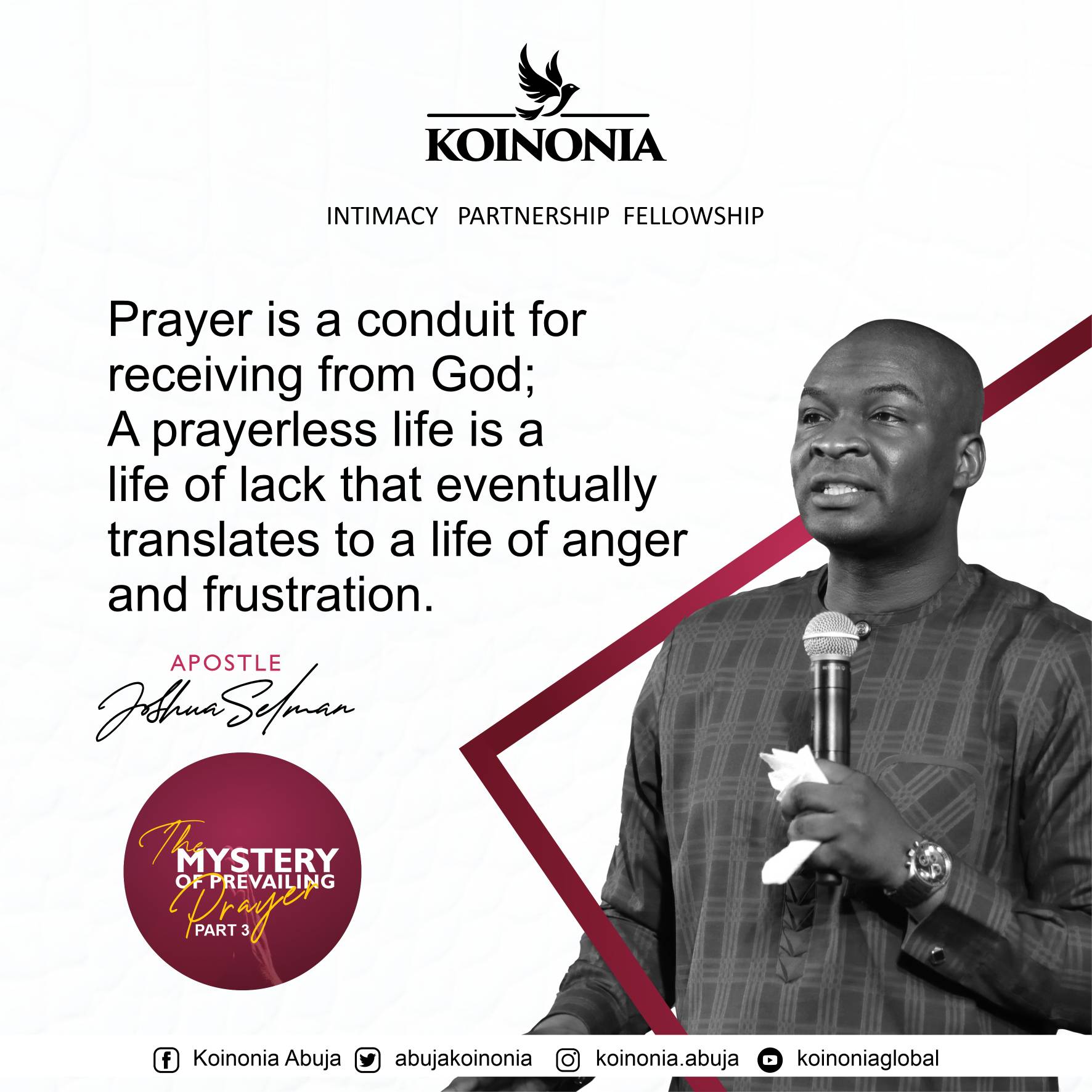 Download The Mystery of Prevailing Prayer Part Three Koinonia Abuja with Apostle Joshua Selman